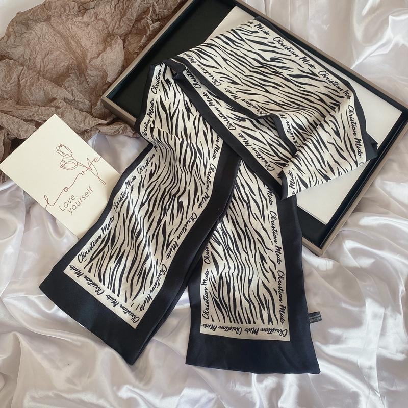 Women's Silk Floral Scarf: Lightweight, Long, and Ideal for Spring & Autumn