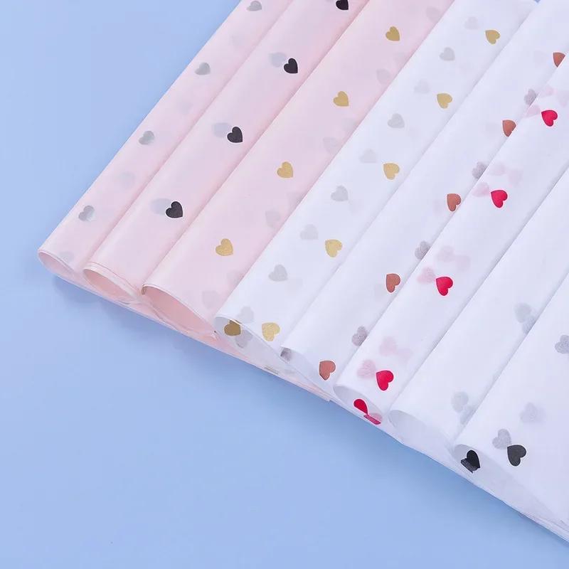 10 листов/партия 50*70 см подарочная упаковочная бумага DIY ручная работа поделки звезда любовь точка узор папиросная бумага цветочный упаковочный материал