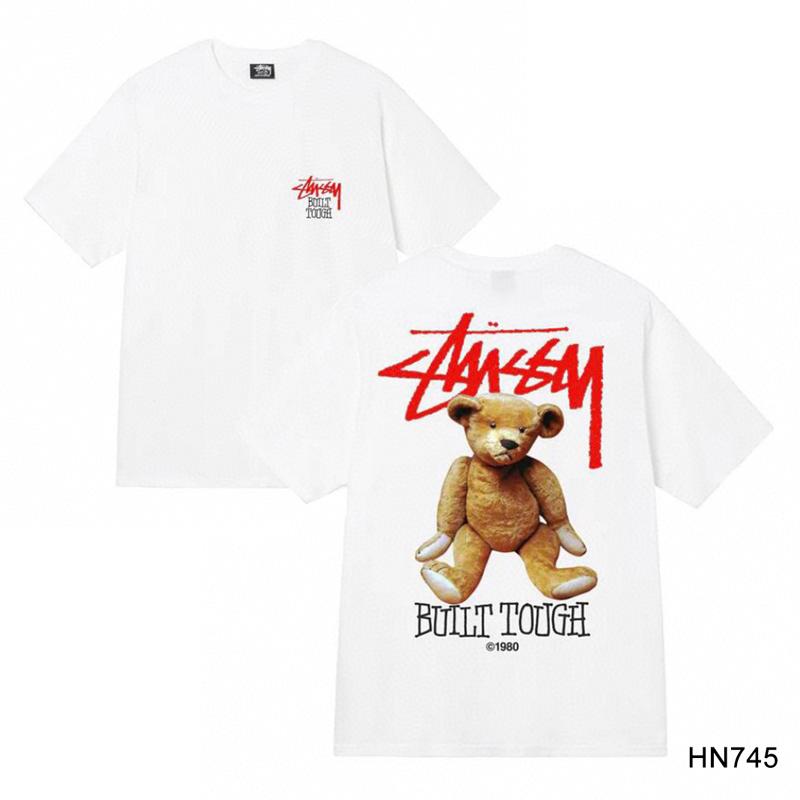 Stussy Летняя новая футболка из высококачественного хлопка с круглым вырезом для мужчин и женщин 2025 года, классический логотип с новым рисунком, парная футболка