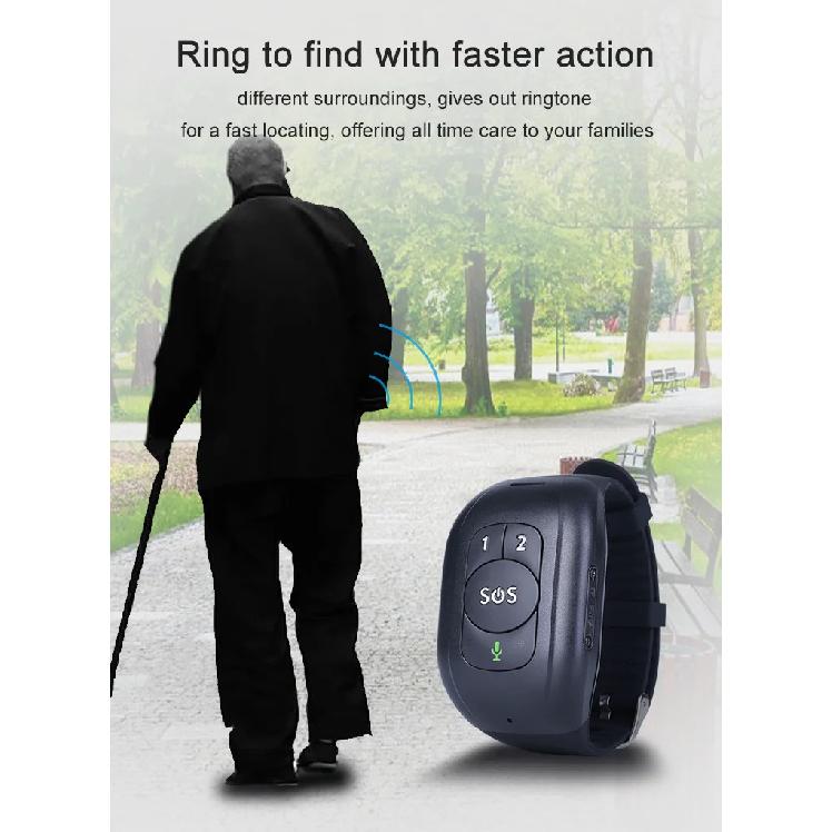 RF-V48 Waterproof 4G LTE GSM Elderly Child SOS Button Wristband Emergency Alarm GPS Tracking Heart Rate Blood Pressure Monitor