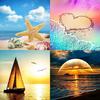 DIY 5D полный квадратный горный хрусталь морской пейзаж Алмазная вышивка картины крестиком домашний декор
