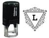 Printtoo L Alphabet Swirl Border Triangle Monogram Initial Self Inking Rubber Stamp Office