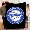 deportivo alaves Pattern Flannel Blanket High quality All Seasons Warmth and Comfort Perfect for Christmas Gifts.