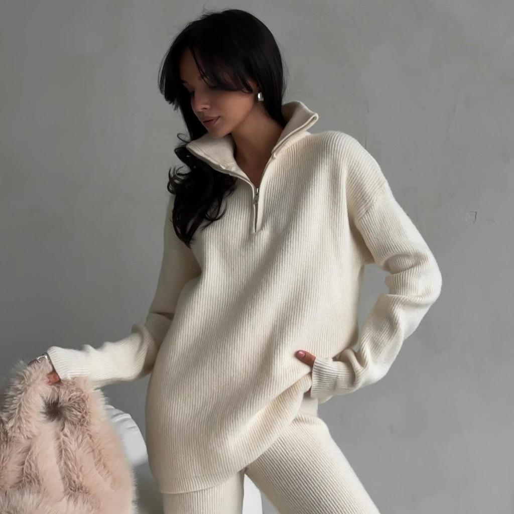 Женский однотонный костюм с капюшоном и длинным рукавом, свободный топ, широкие брюки, осень-зима