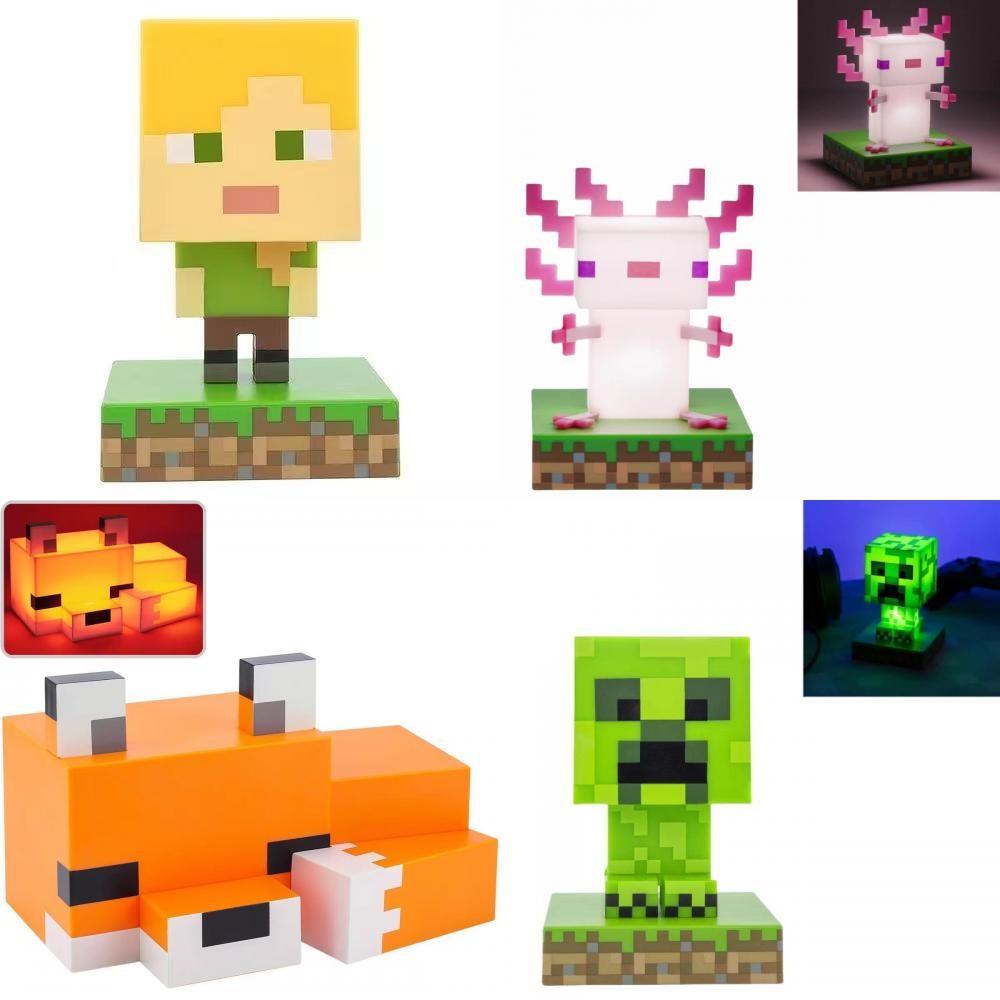 3D Ночник Персонаж Minecraft со Свечением LED для Декора Детской Комнаты
