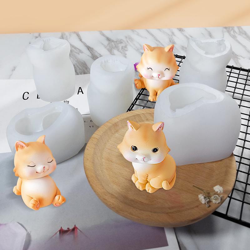 3D форма для свечей, все виды маленьких статуэток животных, силиконовая форма для свечей, самодельная форма, принадлежности для изготовления свечей, форма для свечей