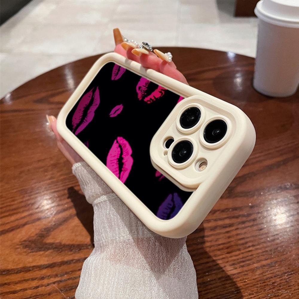 LZ19 Lips kiss art силиконовый чехол для телефона Samsung A15 A35 S24 S23 Ultra S22 S21 Plus S20 FE A05 A06 A54 A55 A53 A14 M15 противоударный задний чехол