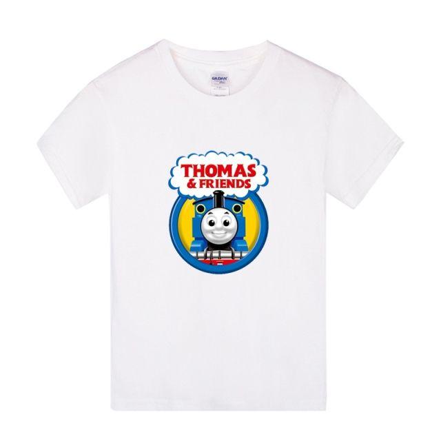 Thomas the Train Childrens Summer Boys Pure Cotton Short Sleeve TShirt HalfSleeve Topset Kids Schoolwear