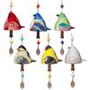 Cute Bird Wind Chime Wind Bell Hanging Ornaments Hanging Rustic Wind Chime for Wall Window Door Housewarming Gift