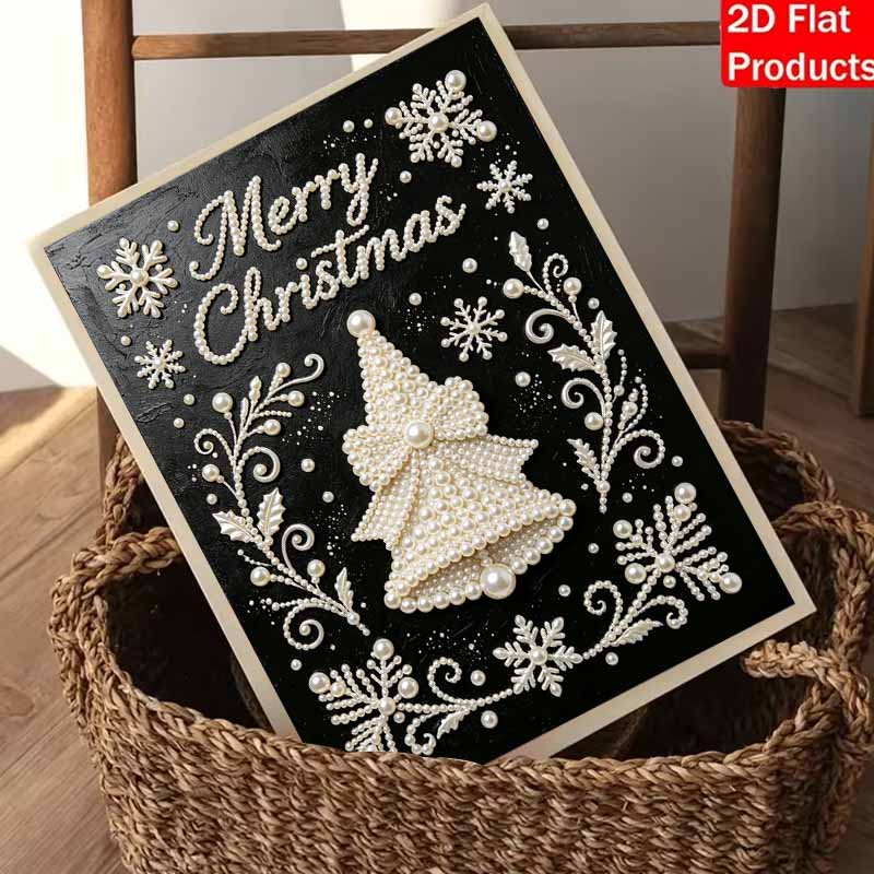 Christmas Pearl Painting Kit Handmade DIY Home Decoration Painting Merry Christmas Tree Snowflake Bell Art Ornament Gift Idea