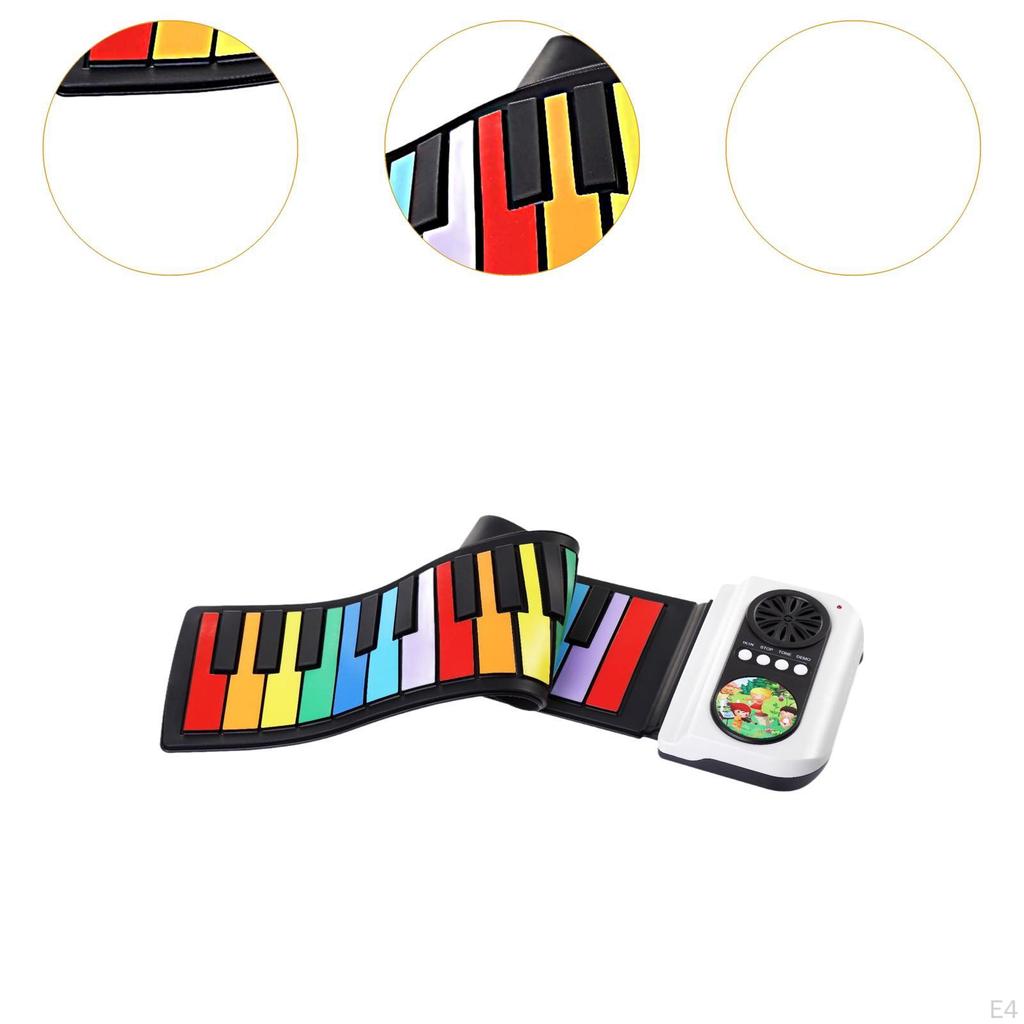 Flexible Roll-up Electronic Piano Foldable Children's Hand-held Keyboard Music Holiday Gift