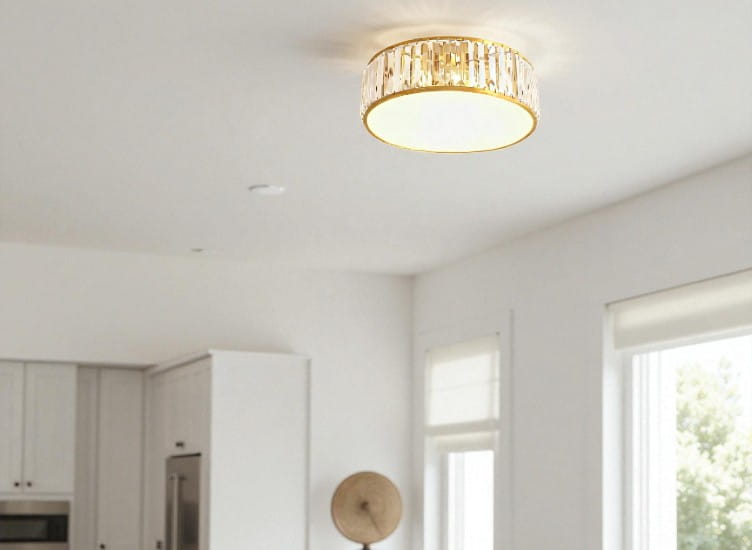 Vetro - crystal ceiling lamp 50cm gold