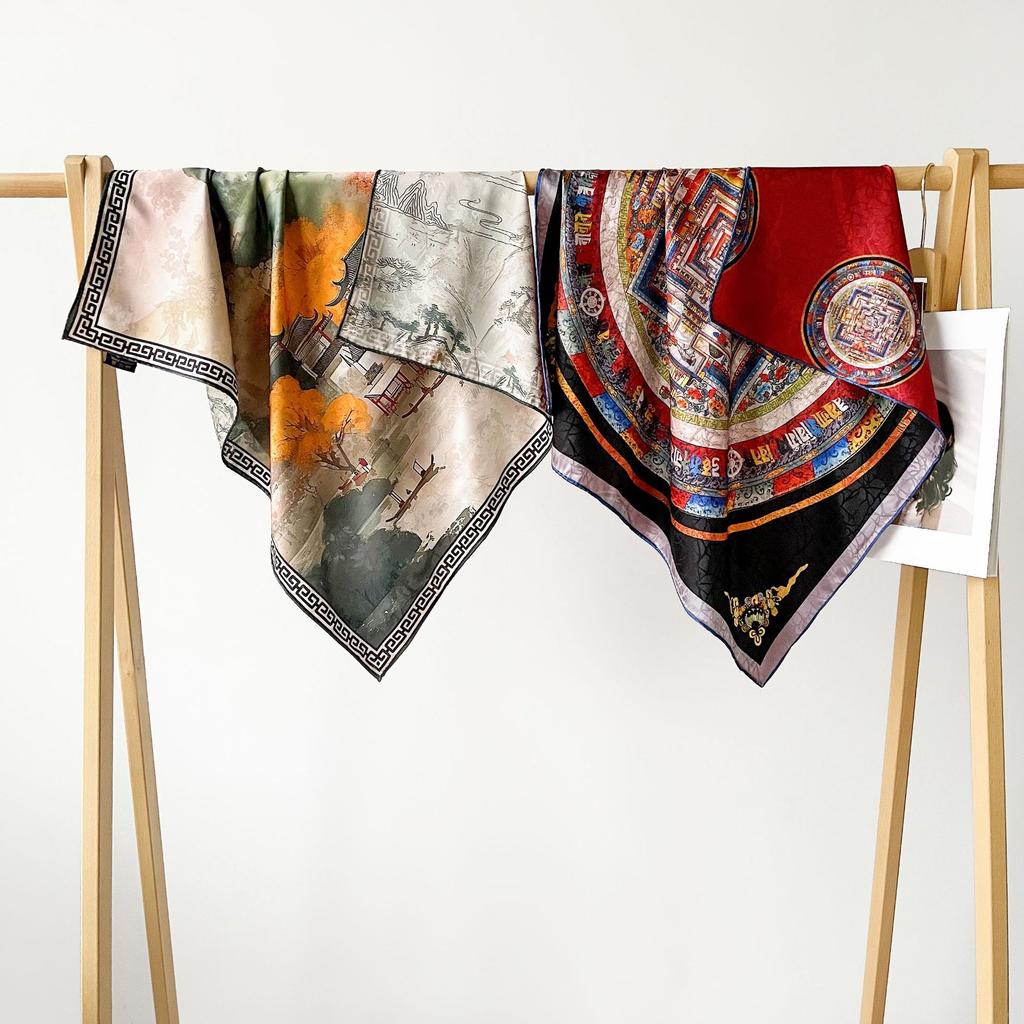 All-match Silk Scarf Square Scarf High-end Fragrance Cloud Scarf Women High-end Sunscreen Scarf Summer Yiwu Silk Scarf Scarf Scarf
