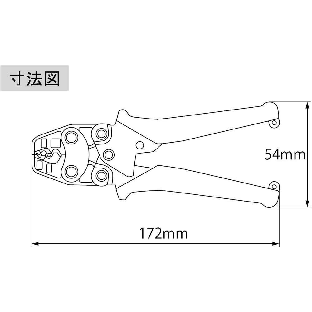Мини-инструмент для обжима Lobtex, обжим без наконечников AK2MA (для клеммы/голой втулки)