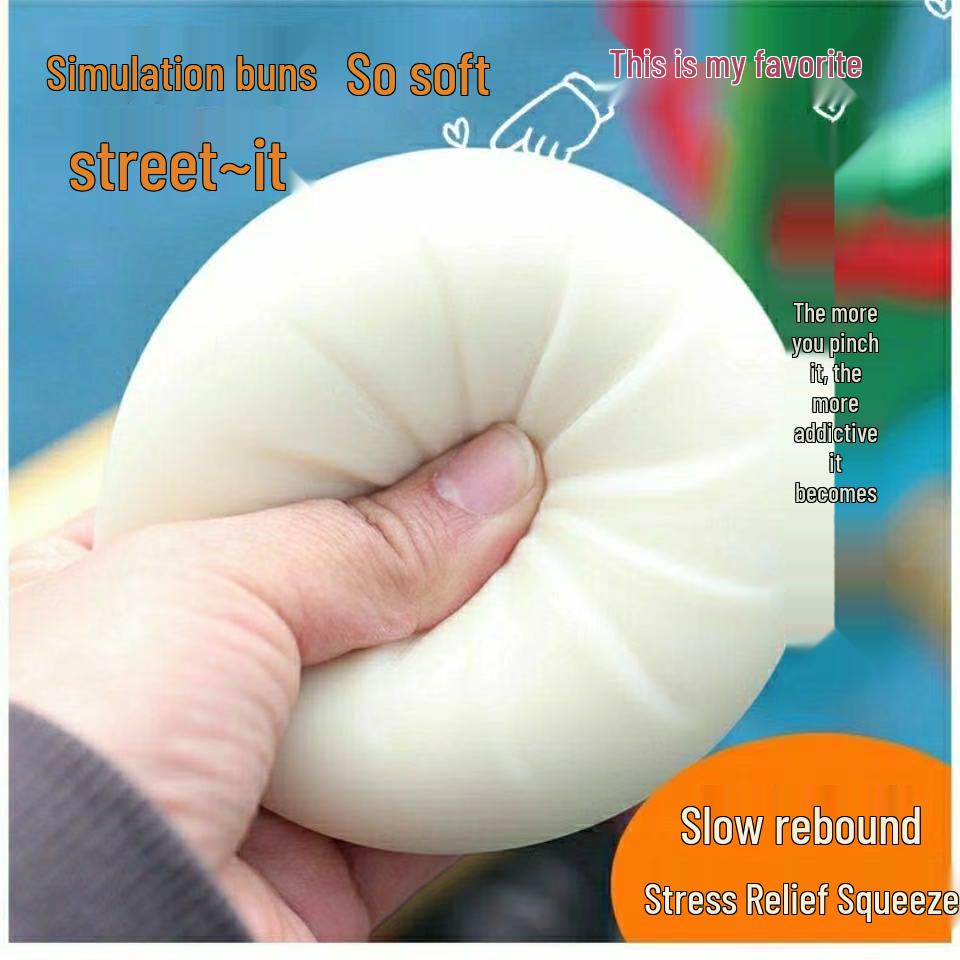 Трансграничные игрушки-антистресс: Жидкое тесто из яичного желтка, Вентиляционное отверстие для гамбургера и Чашка для белки. Медленное восстановление формы, щипайте и сжимайте для снятия стресса.