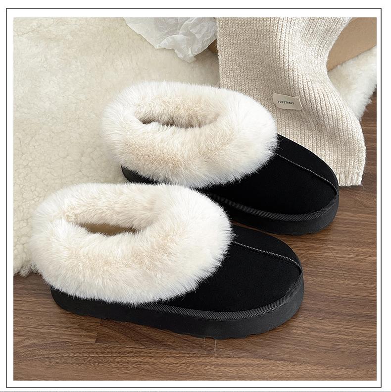 Мода женские ботинки круглые туфли на плоской подошве для женщин слипоны платформа короткий плюш лодыжка женские зимние ботинки уличные противоскользящие сохраняющие тепло туфли