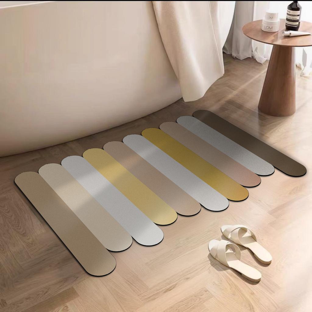 Soft Waxy Color Small Fresh Bathroom Diatom Mud Mat Toilet Absorbent Mat Non-slip Household Toilet Carpet