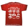 Funny Things I Do in My Spare Time Train Railroad Graphic Tshirts Men Fashion Casual 100 Cotton Loose  Railway Workers T Shirt