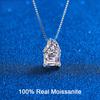 D Color 2ct Emerald Moissanite Necklace for Women Heart Pendant Wedding Jewelry with GRA S925 Sliver Plated 18k Necklace