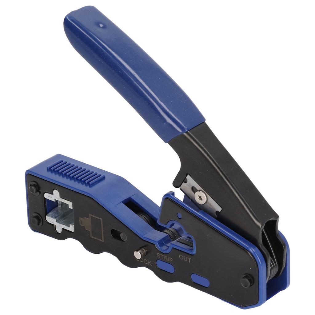 Набор инструментов для обжима RJ45, инструмент для зачистки кабеля и обжима проводов с набором из 50 разъемов RJ для сети