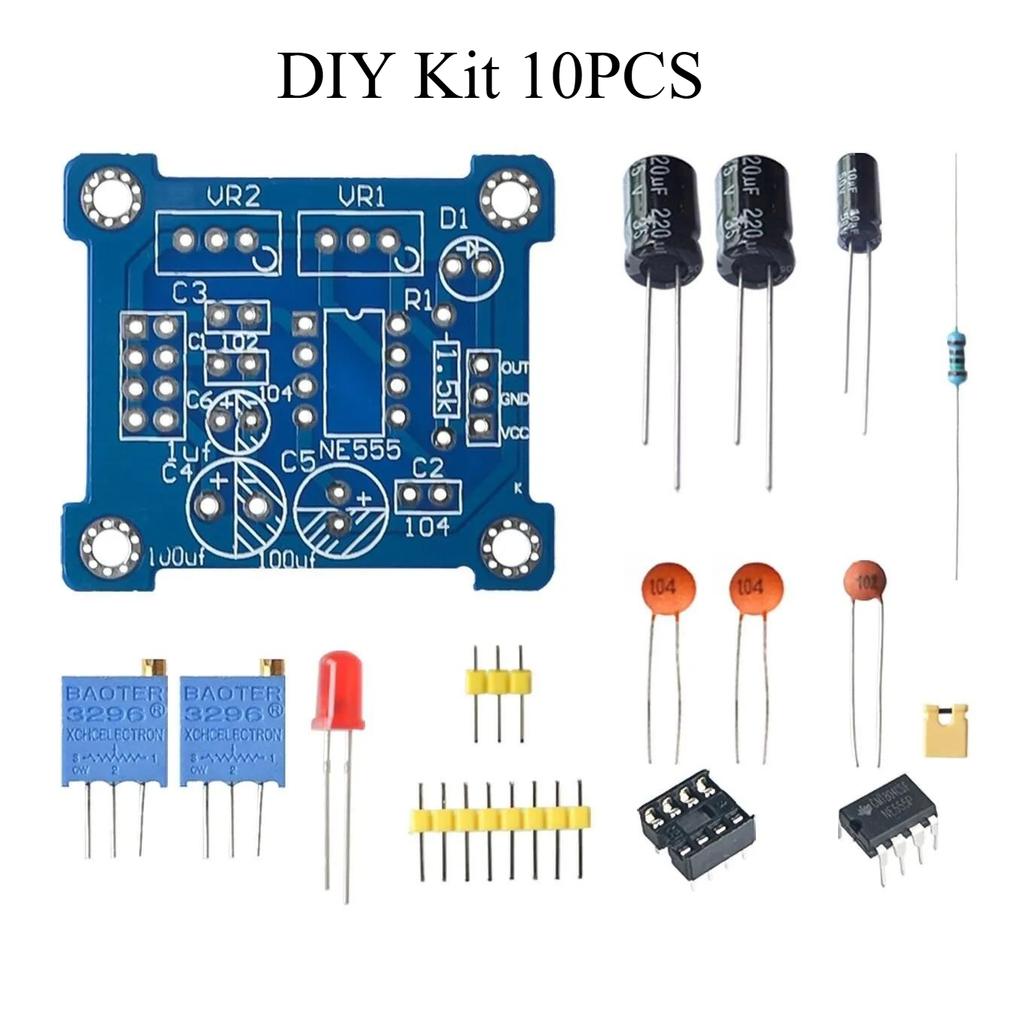 NE555 Pulse Generator Pulse Starter Duty Cycle and Frequency Adjustable Module DIY Kit Oscillator Square Wave Signal Generator