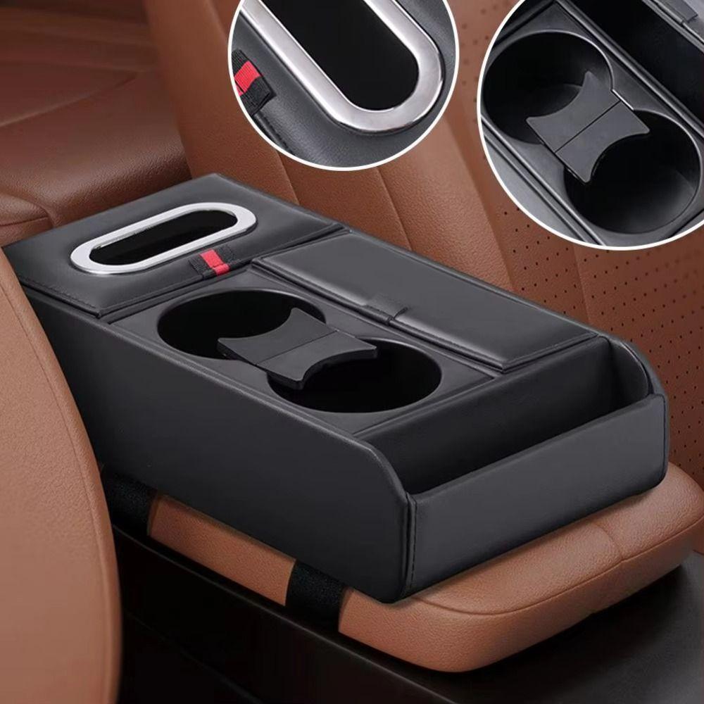 PU leather Armrest Heightening Pad Multifunctional Center Console Organizer Auto Accessory