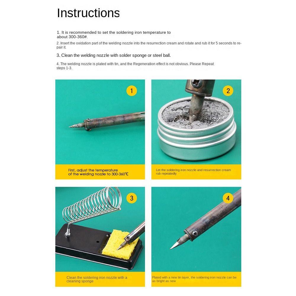 6/16/30g Soldering Tip Revival Cream Lead Free Resurrection Cleaning Paste Soldering Cleaning