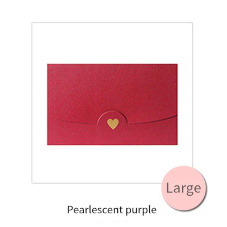 Fold Invitation Envelopes Retro Love Pearlescent Paper Message Card Invitation Greeting Cards Generous Mini Gift Card Envelopes