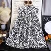 Korean Style Girl Summer Floral A Line Dress With Soft Fabric For Toddler Girls
