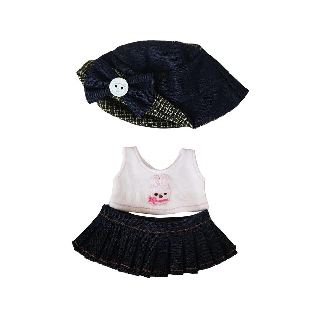 Mini 6 inch Doll Clothes,Doll Outifits Skirts Set,T Shirts Doll Accessories Clothing,Clothing DIY Doll Toy,Girl Doll Clothes