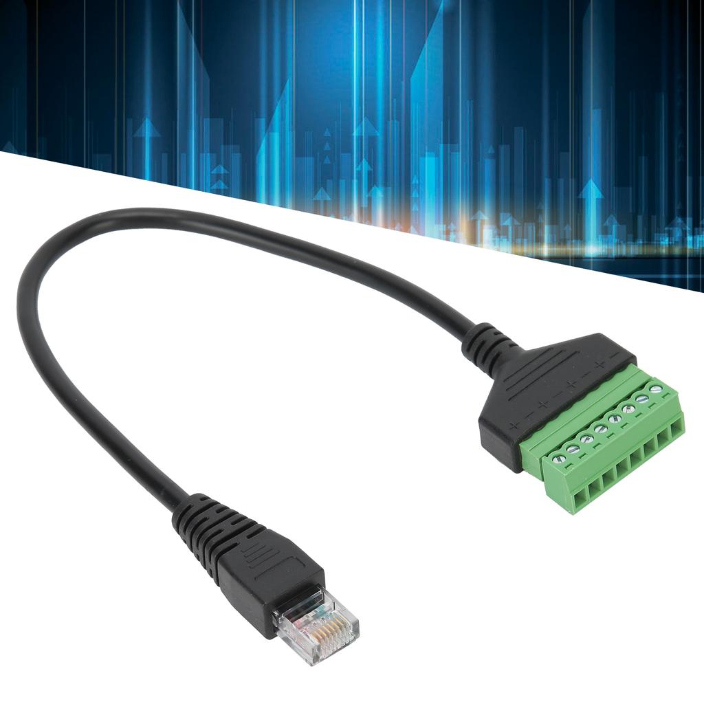 ПВХ RJ45 штекер к зеленому терминалу без сварки короткий кабельный адаптер аксессуар