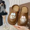 Thick Bottom Stepping On Shit Feeling Lazy Bag Head Half Slippers Female 2025 Summer Wear Cute Cartoon Shirley Mei One Foot Sandals