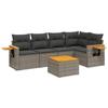 VidaXL Salon de Jardin avec Coussins 6 pcs, Canapés de Terrasse, Ensemble de Meubles de Patio, Mobilier d'Extérieur, Gris 3226795