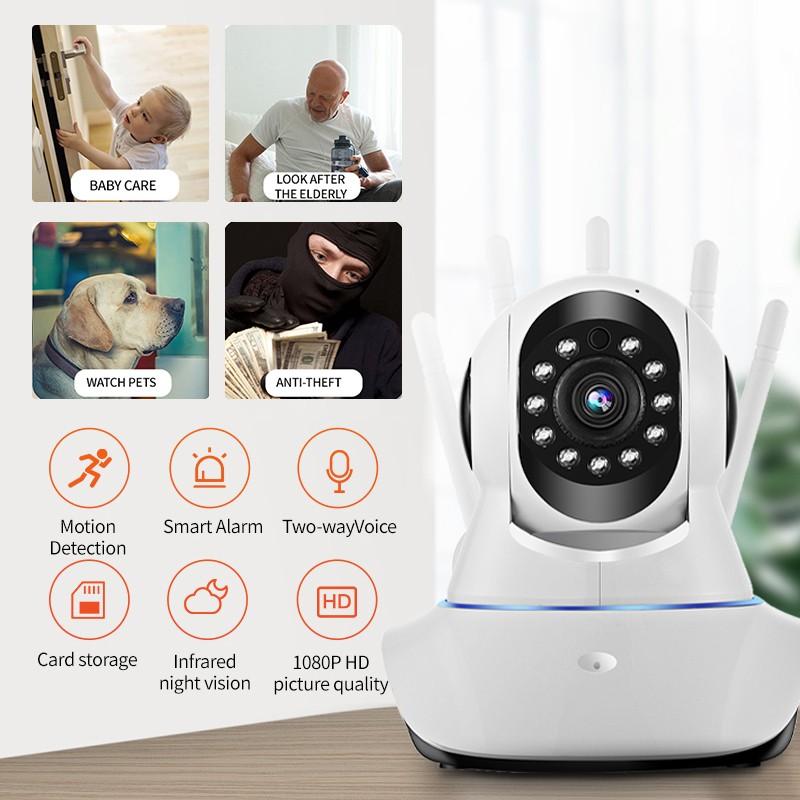New Home Security Wifi IP Camera 1080P Indoor Surveillance Color Night Vision Camcorder Wireless Video Camera Remote Control Baby Camera