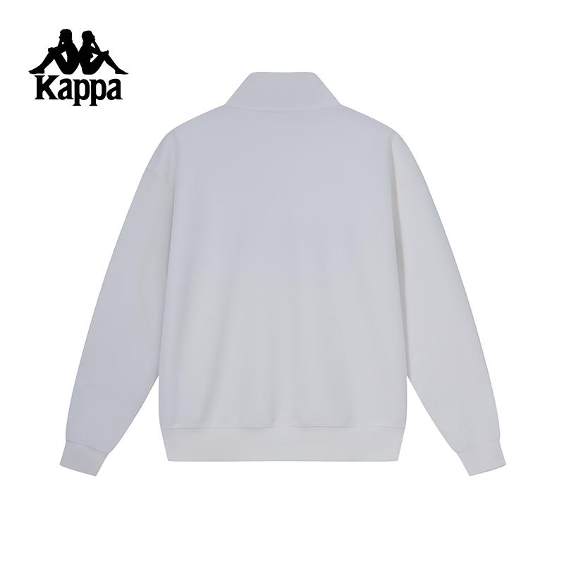 Kappa Knitted Half Zipper Hoodie New Retro Sports Hoodie Stand up Collar Top for Men and Women