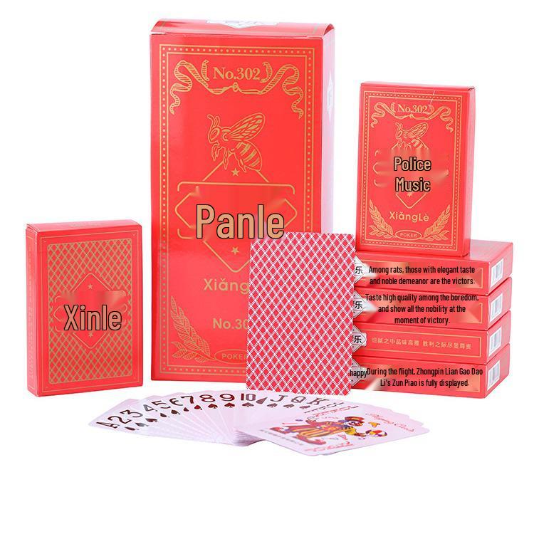 Xiangle 302 Праздничные красные игральные карты - Новогоднее развлечение и тимбилдинг, игра в покер.