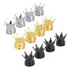4PCS Crown Bicycle Tyre Valve Caps Wheel Stem Air Valve Caps for Auto Truck Bike Car Cycling Accessories