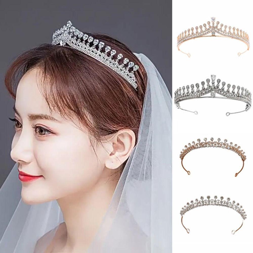 Hair Jewelry Wedding Hair Jewelry Zircon Princess Tiara Diadem Rhinestone Headband  Girls