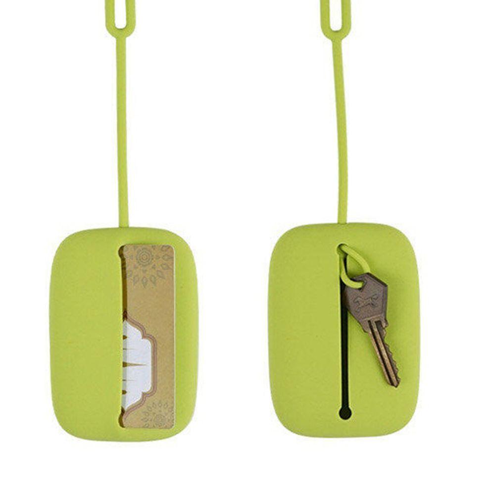 Women Intelligent Hasp Style Pouch Silicone Card Bag Accessories Key Holder Case