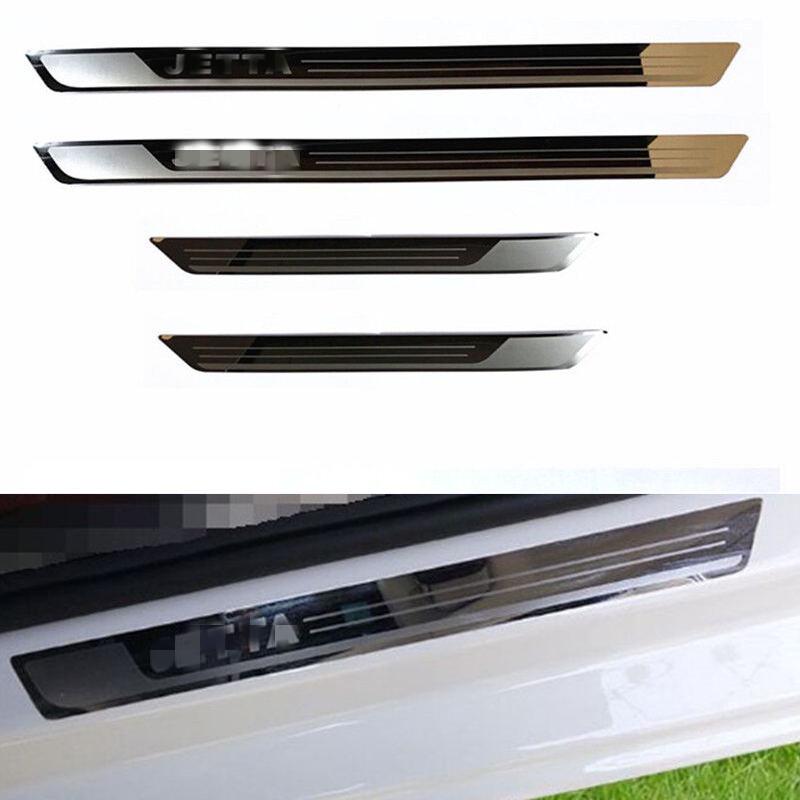 Накладки на пороги и защиту багажника из нержавеющей стали для Jetta 13-16