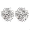 100 Lot Silver Metal Hair Clips Slides Grip DIY Bow Accessories