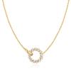 Interlinked Circle Pave 925 Silver Necklace N056-01G