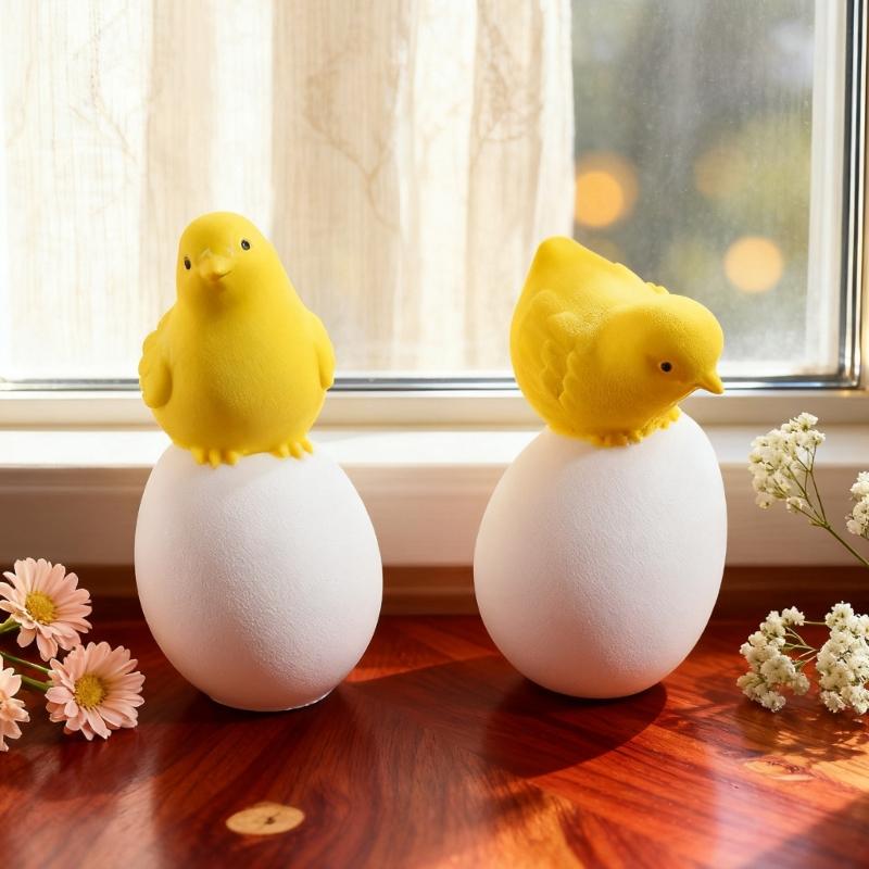 Силиконовые формы 'Цыпленок на яйцах' Форма для пасхальной свечи из силикона Пищевой силикон Форма для выпечки свечей, мыла, шоколада