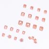 Butterfly Heart Nude & White False Nail Stickers - Removable Manicure Set