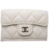 Used CHANEL Classic Small Flap Matelasse Caviar Skin Tri-fold Wallet AP0230 /083640