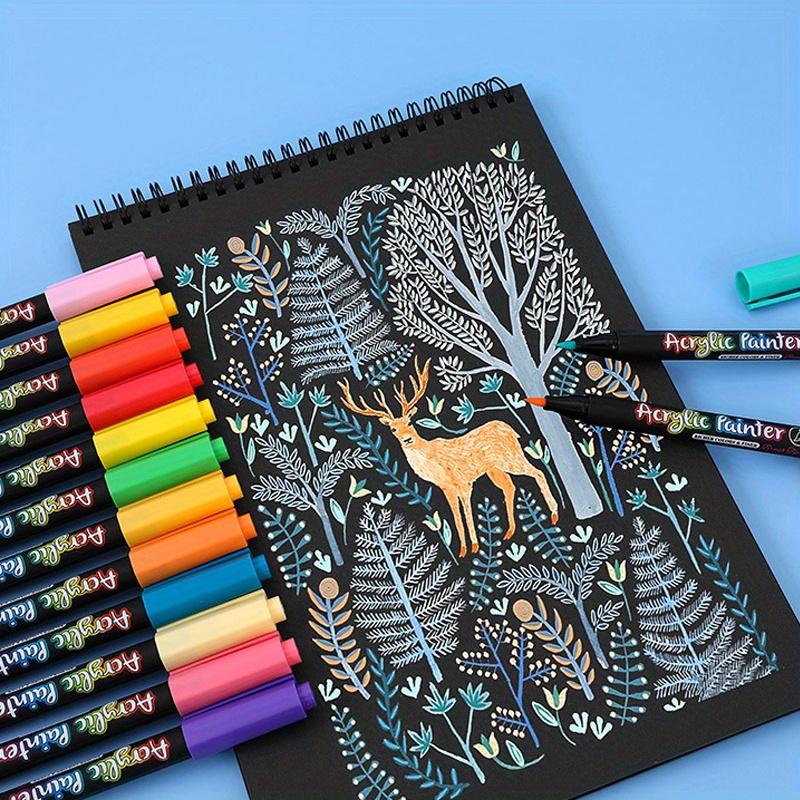 Набор маркеров 12-100 цветов с тонким и острым наконечником - профессиональные художественные маркеры для взрослых, идеально подходят для рисования, набросков, раскрашивания и анимации