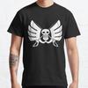 Летняя мужская мода повседневная футболка с коротким рукавом Baroque Works Jolly Roger черные футболки больших размеров