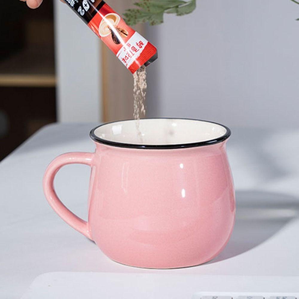 Кружка для кофе в скандинавском стиле, однотонная чашка для чая, милая керамическая чашка для молока, подарок