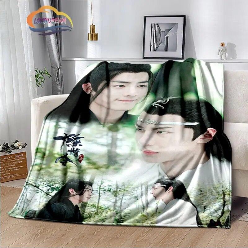 The Untamed Flannel Blankets Popular Tv Weiwuxian Blanket Portable Warm Blanket for Sofa Bed Soft Gifts Girls and Fans