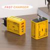 120 Вт 4 порта USB C Быстрая зарядка PD Quick Charge 3.0 Type C Настенный адаптер для зарядки телефона для iPhone 16 15 14 Pro Xiaomi Кабель USB C